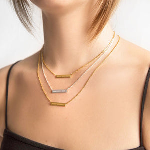 Engraved Bar Pendant: